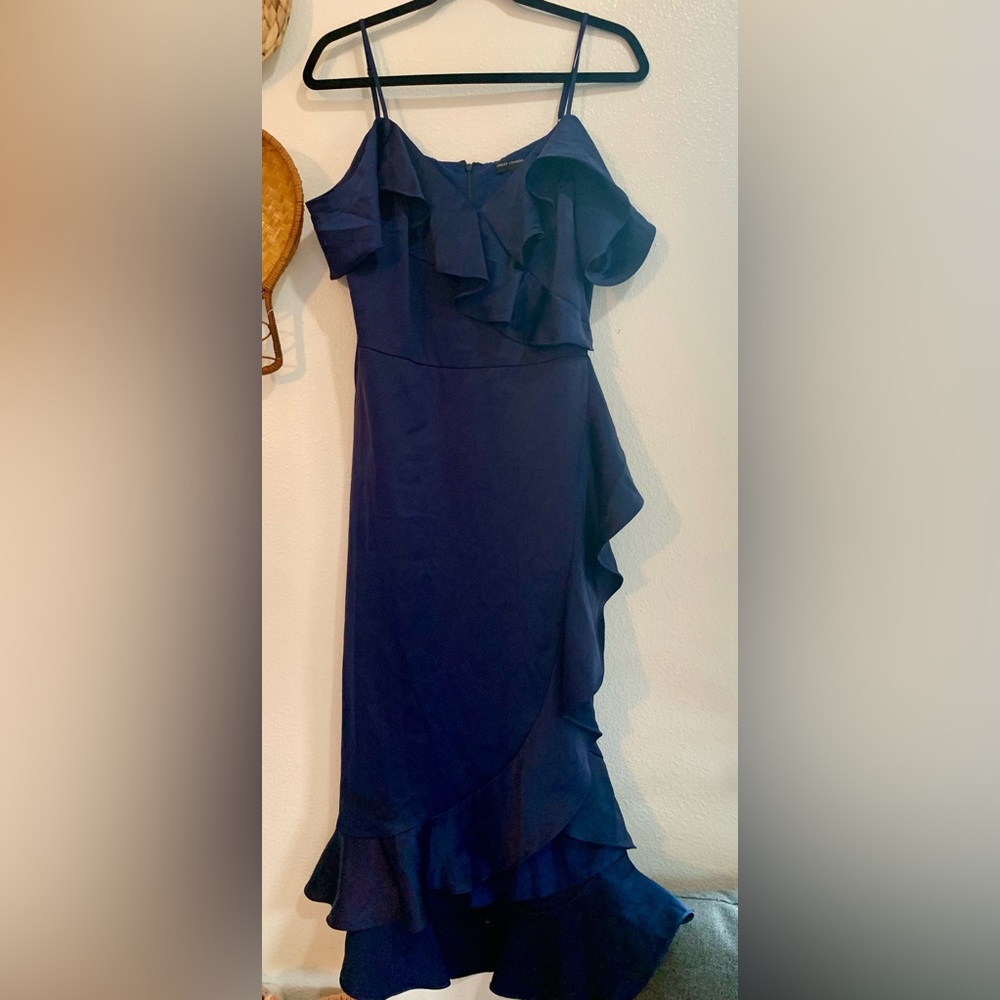 Maggy London Navy High Low Dress
